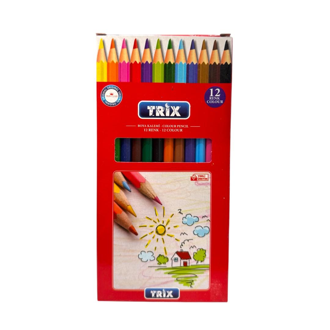 TRİX UZUN KURU BOYA 12 RENK 12'Lİ PAKET